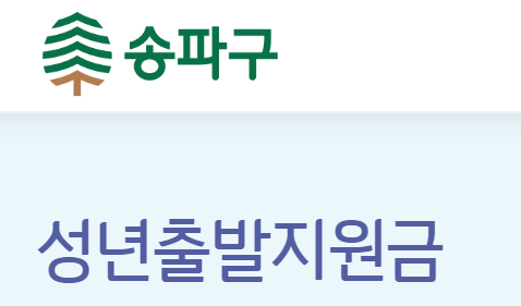 송파구 성년출발지원금